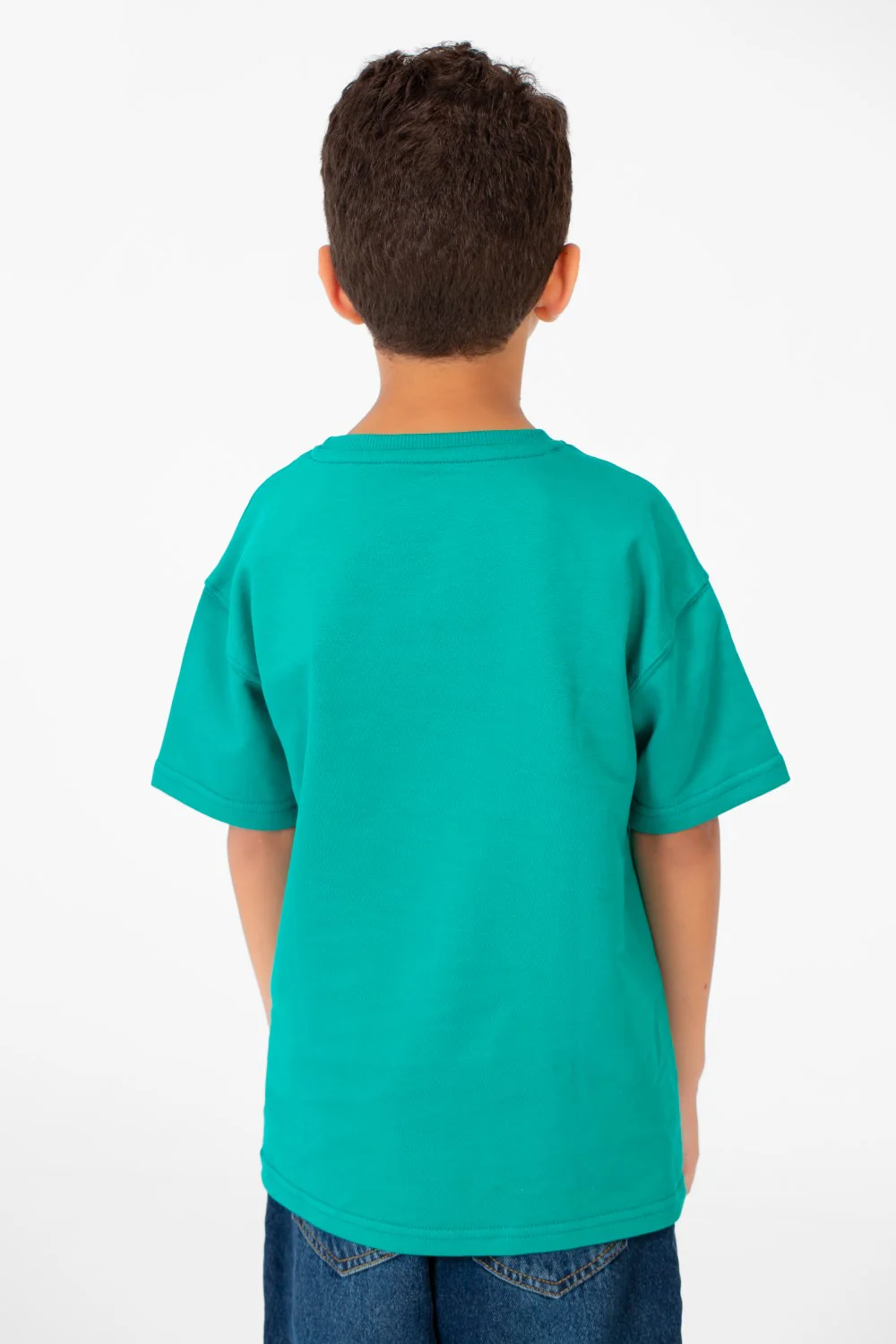 Boy's Summer Melton Oversized Half Sleeve Front Print T-Shirt - Image 6