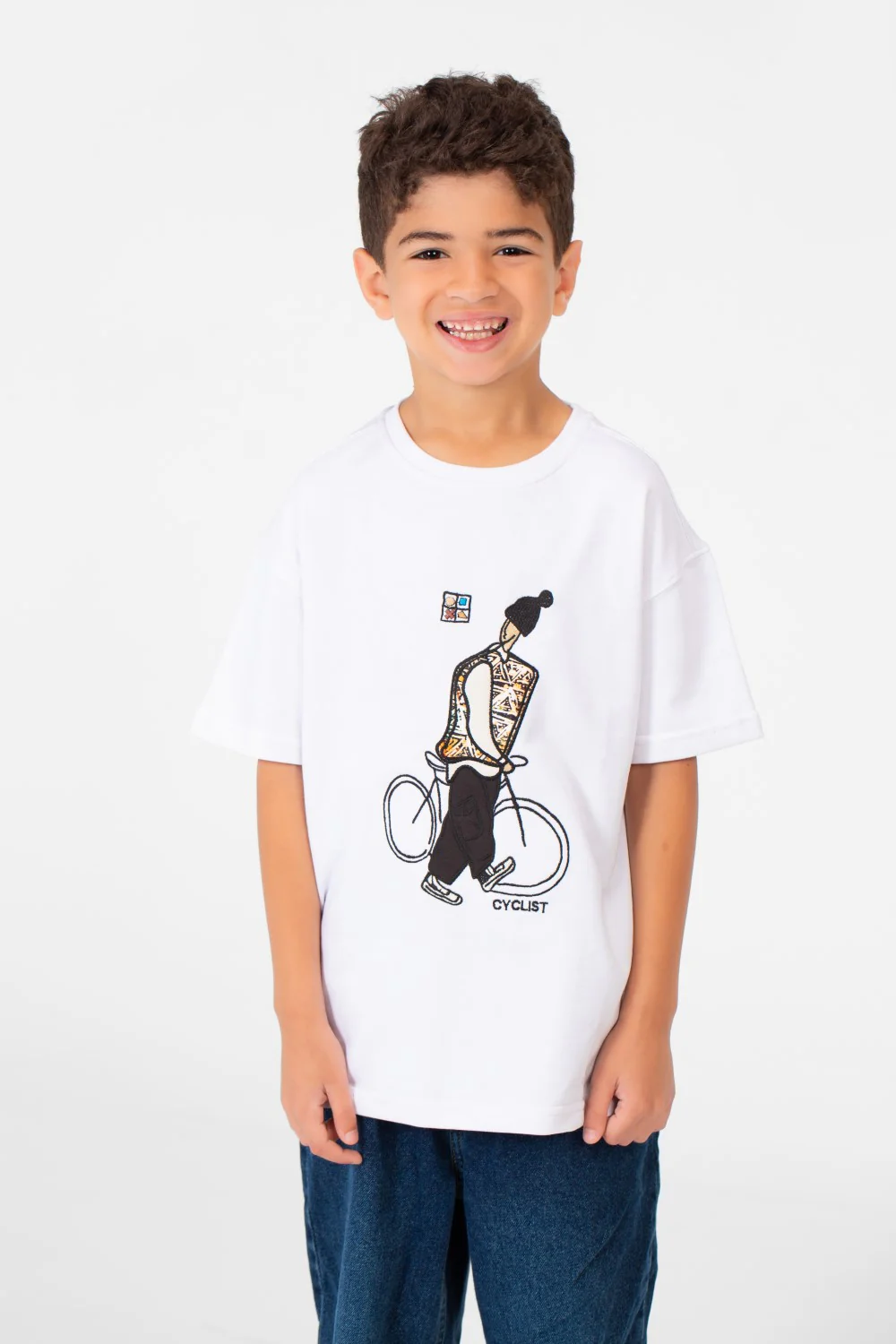 Boy's Summer Melton Oversized Half Sleeve Front Print T-Shirt - Image 9