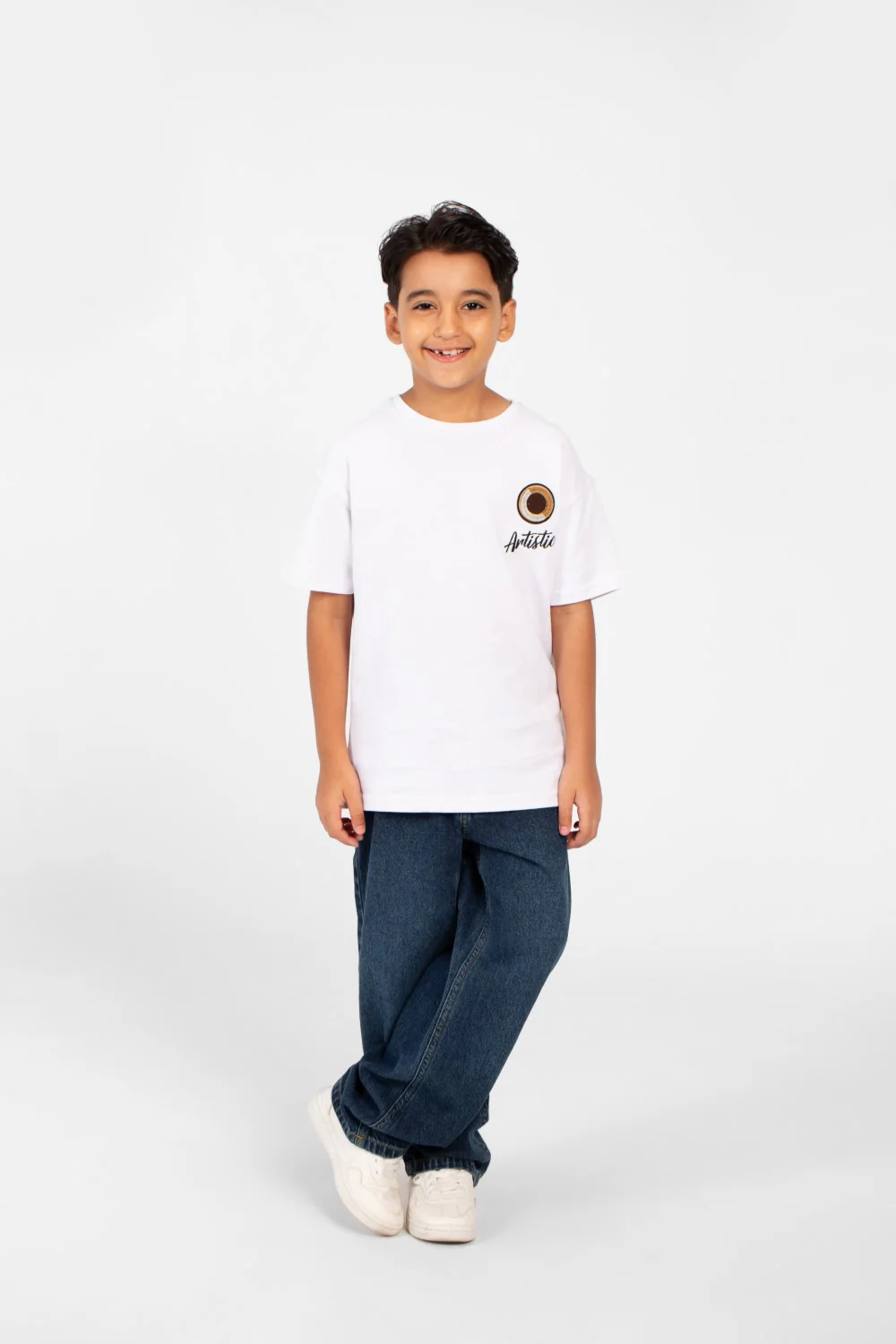 Boy's Summer Melton Short Sleeves T-shirt With Front And Back Print - Image 12