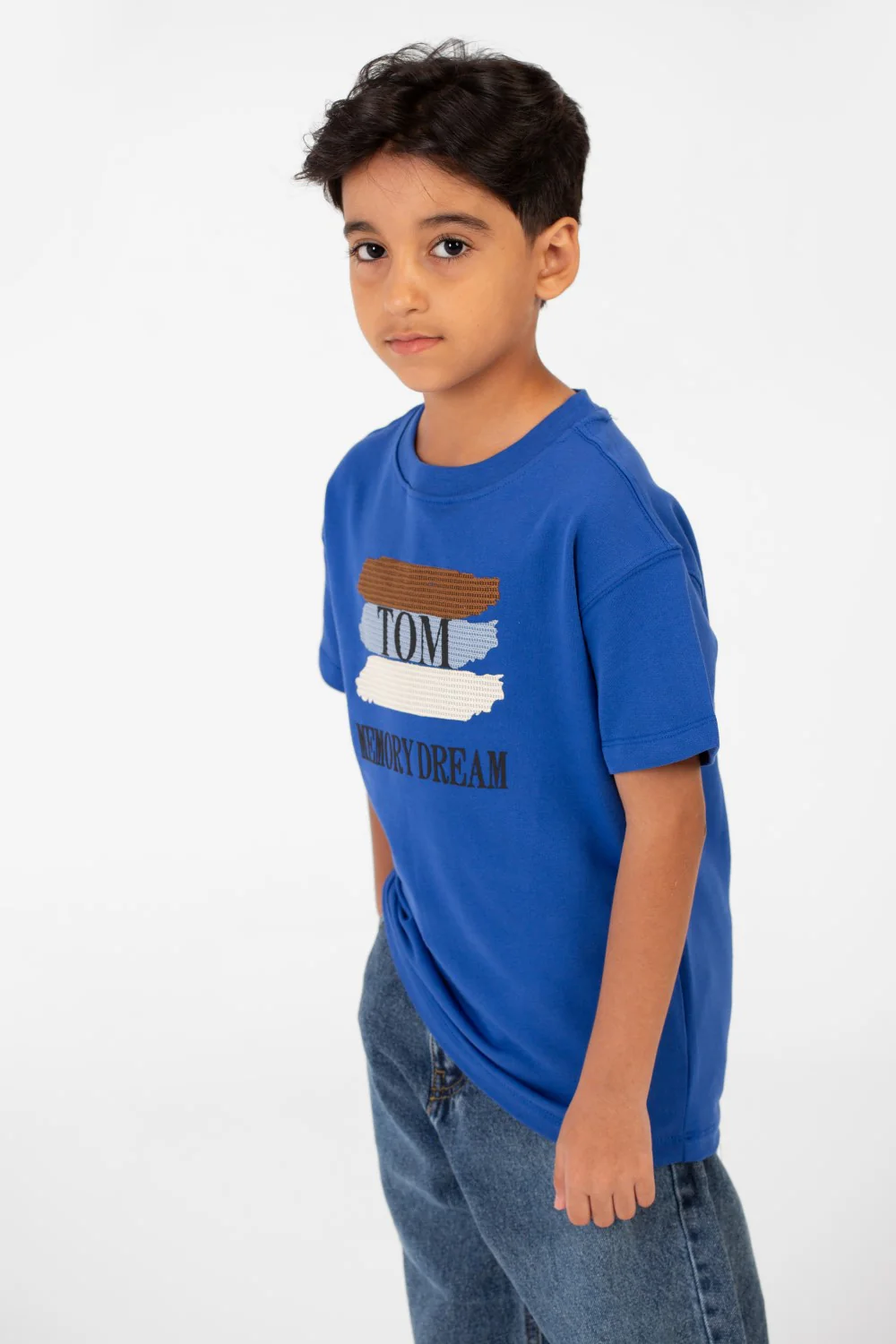 Boy's Summer Milton Oversized Short Sleeve Text Print T-Shirt - Image 3