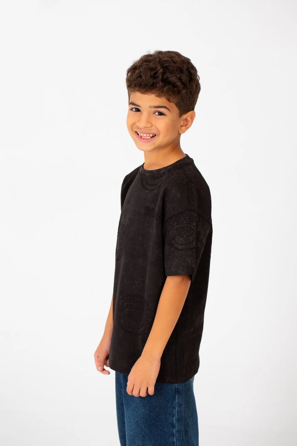 Boy's Summer Oversized Short Sleeves Round Neck High Quality T-Shirt - Image 3