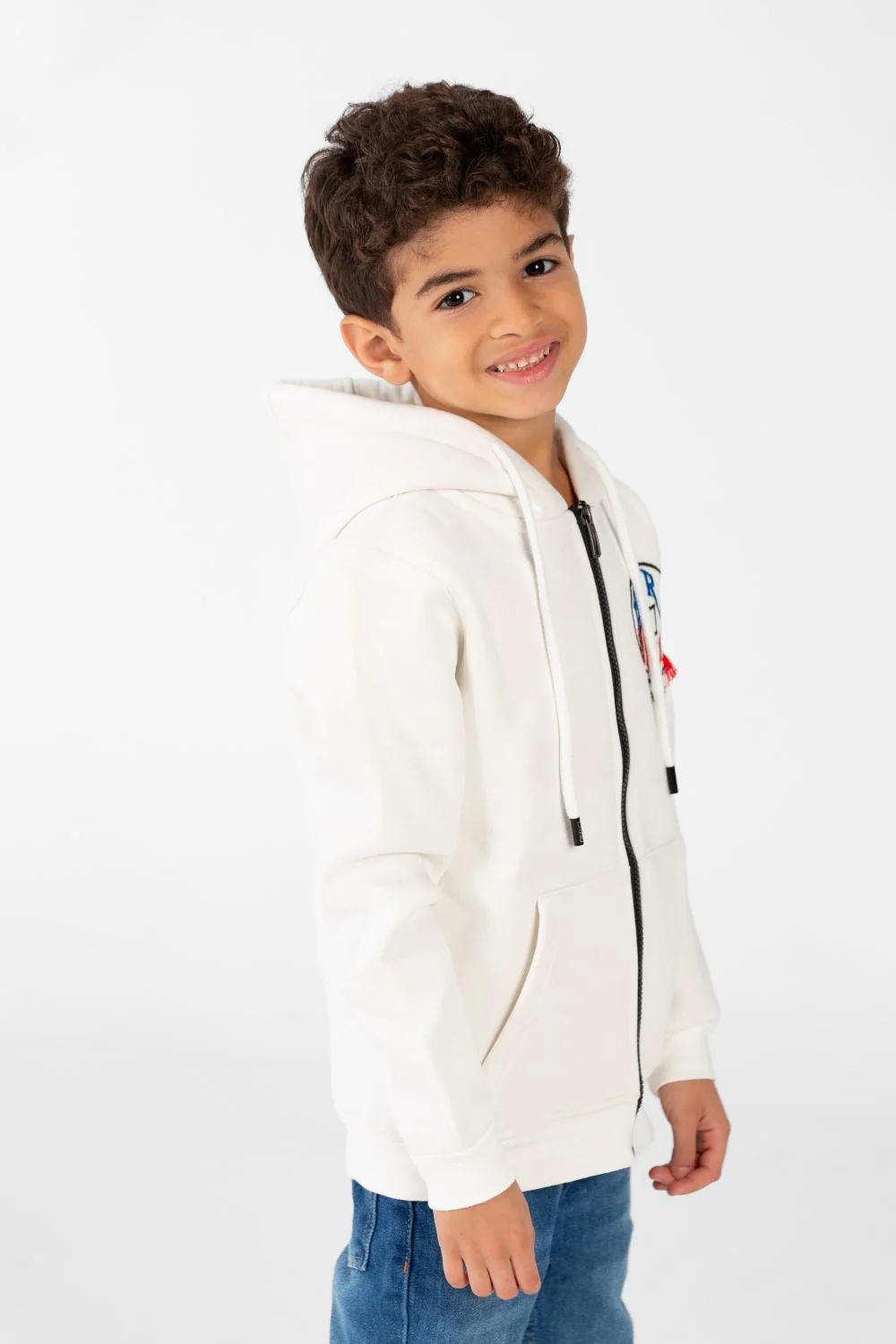 Boy's Sweatshirt With Full Front Zip And Pockets - Image 11