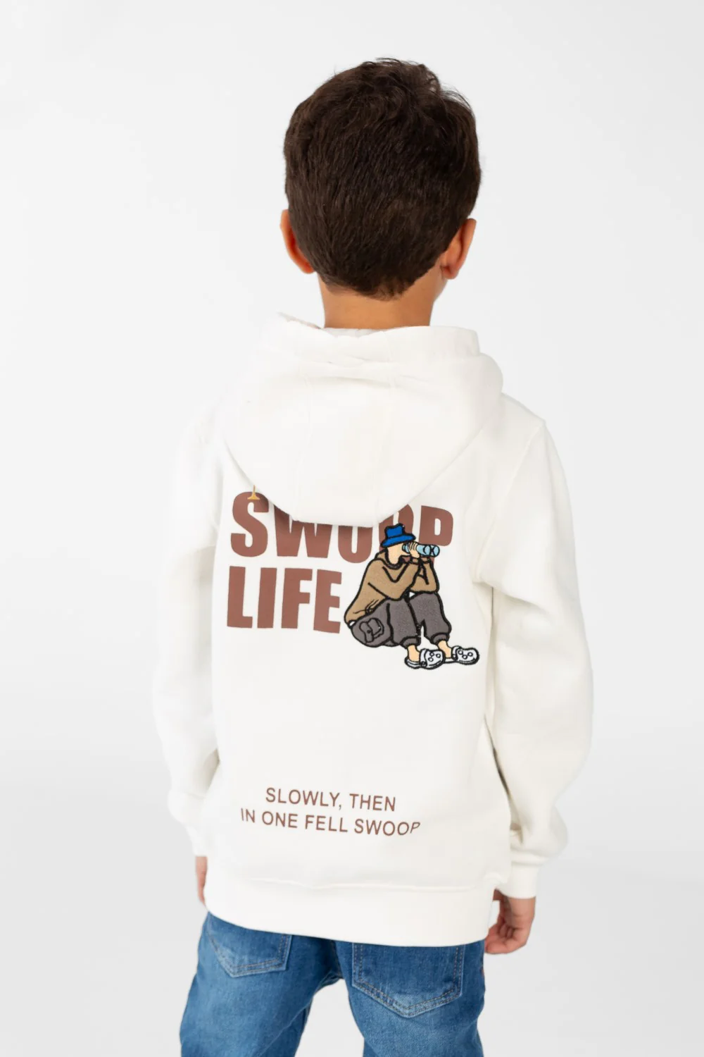 Boy's Sweatshirt With Hoodie Cut And Kangaroo Pocket - Image 10