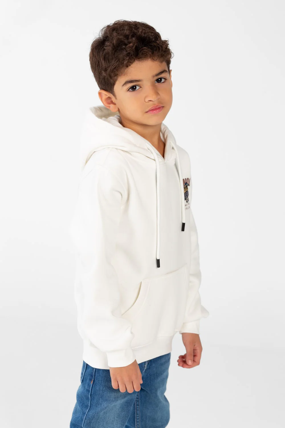 Boy's Sweatshirt With Hoodie Cut And Kangaroo Pocket - Image 11