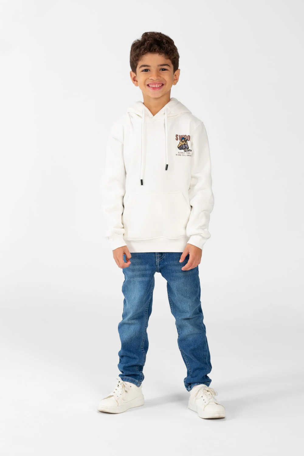Boy's Sweatshirt With Hoodie Cut And Kangaroo Pocket - Image 12