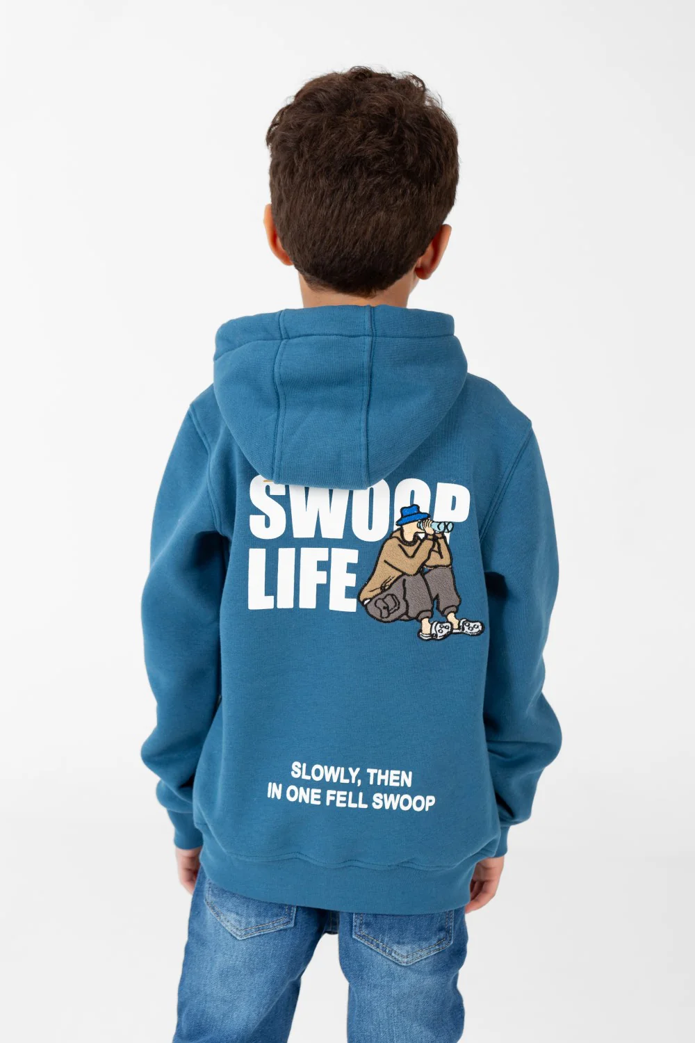 Boy's Sweatshirt With Hoodie Cut And Kangaroo Pocket - Image 2