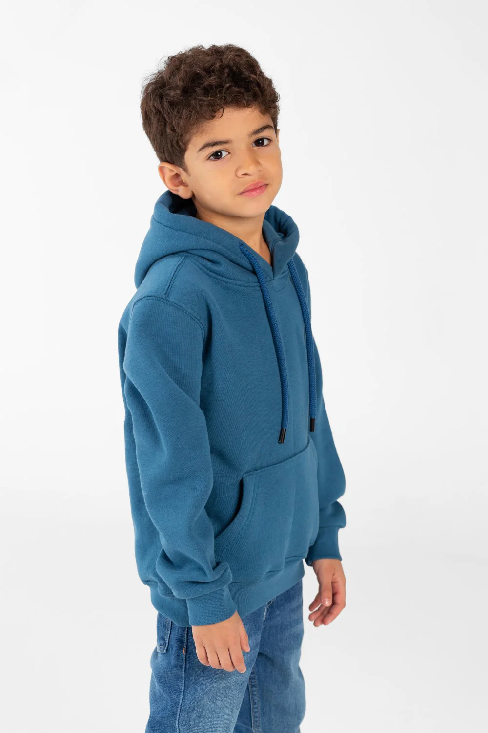 Boy's Sweatshirt With Hoodie Cut And Kangaroo Pocket - Image 3