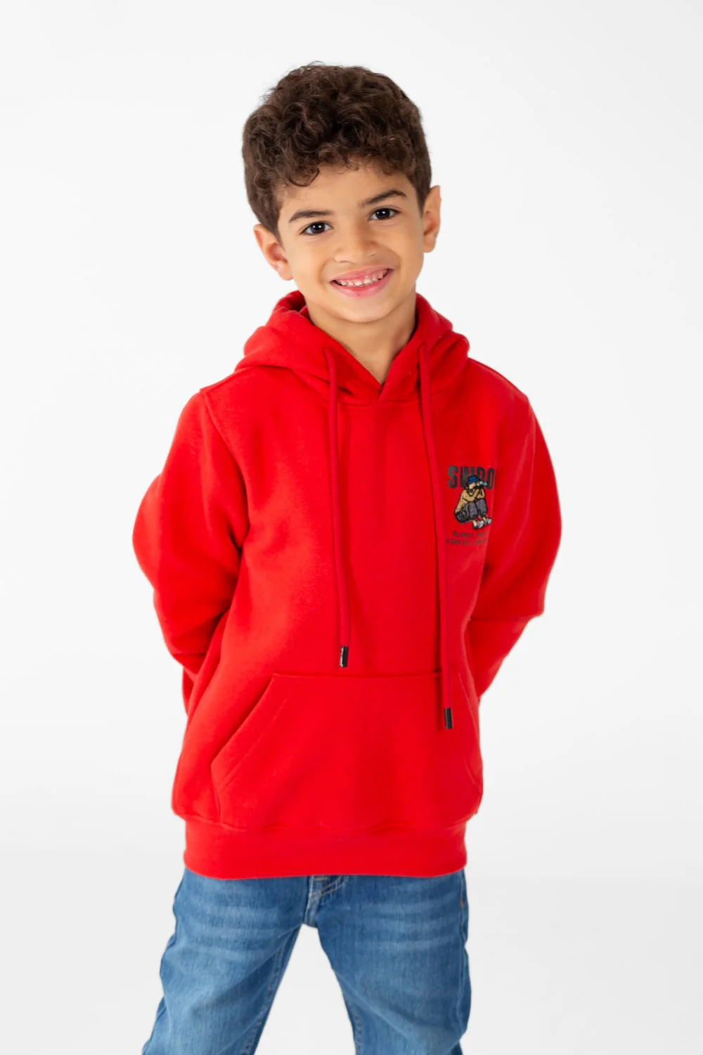 Boy's Sweatshirt With Hoodie Cut And Kangaroo Pocket - Image 5