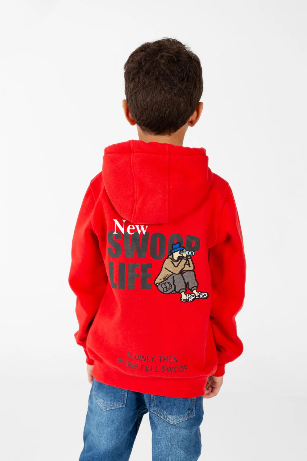 Boy's Sweatshirt With Hoodie Cut And Kangaroo Pocket - Image 6