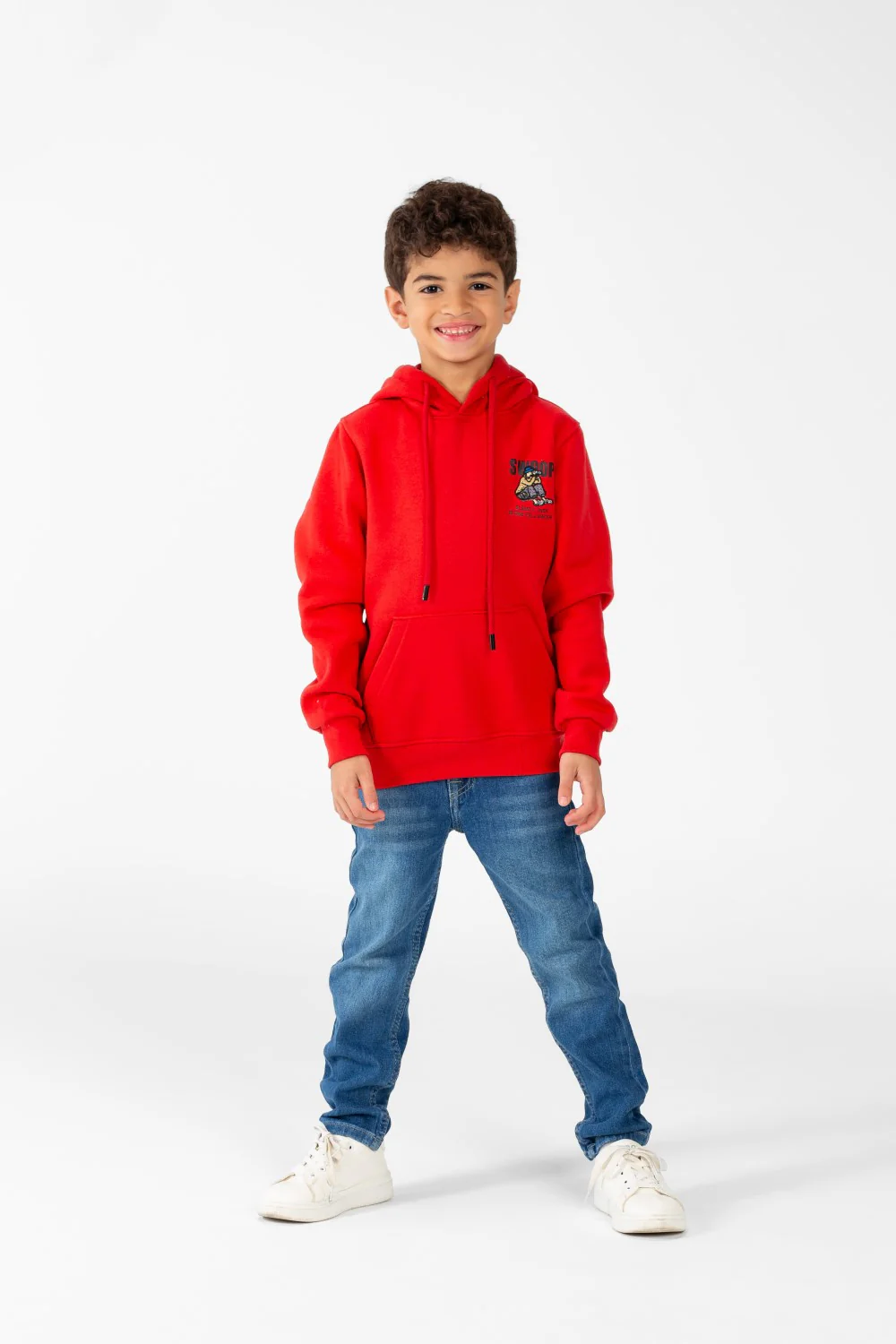 Boy's Sweatshirt With Hoodie Cut And Kangaroo Pocket - Image 8