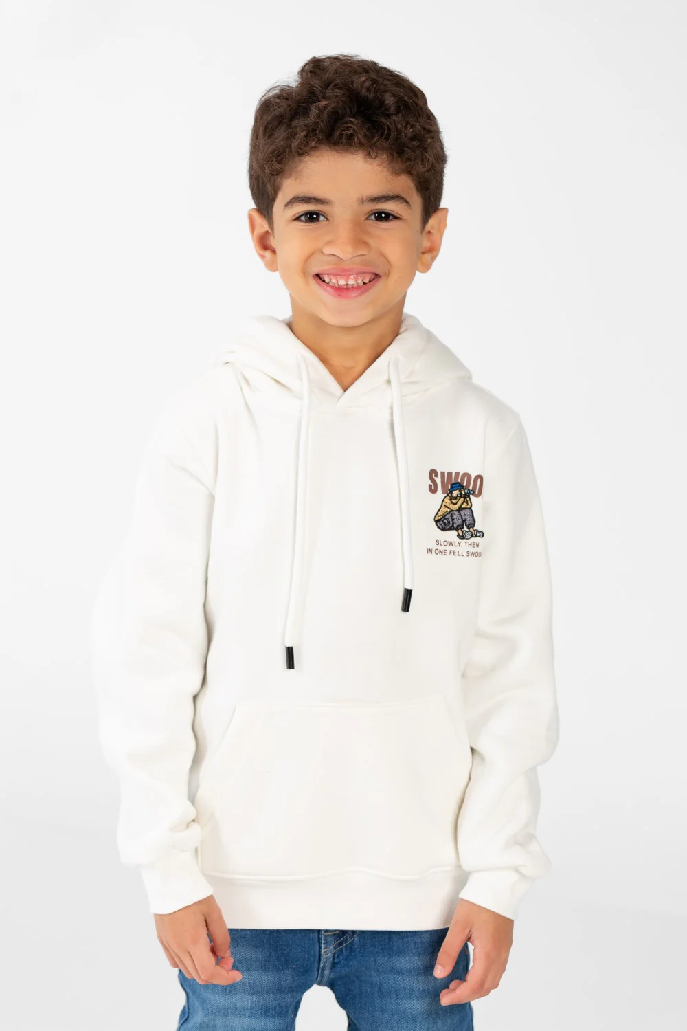 Boy's Sweatshirt With Hoodie Cut And Kangaroo Pocket - Image 9