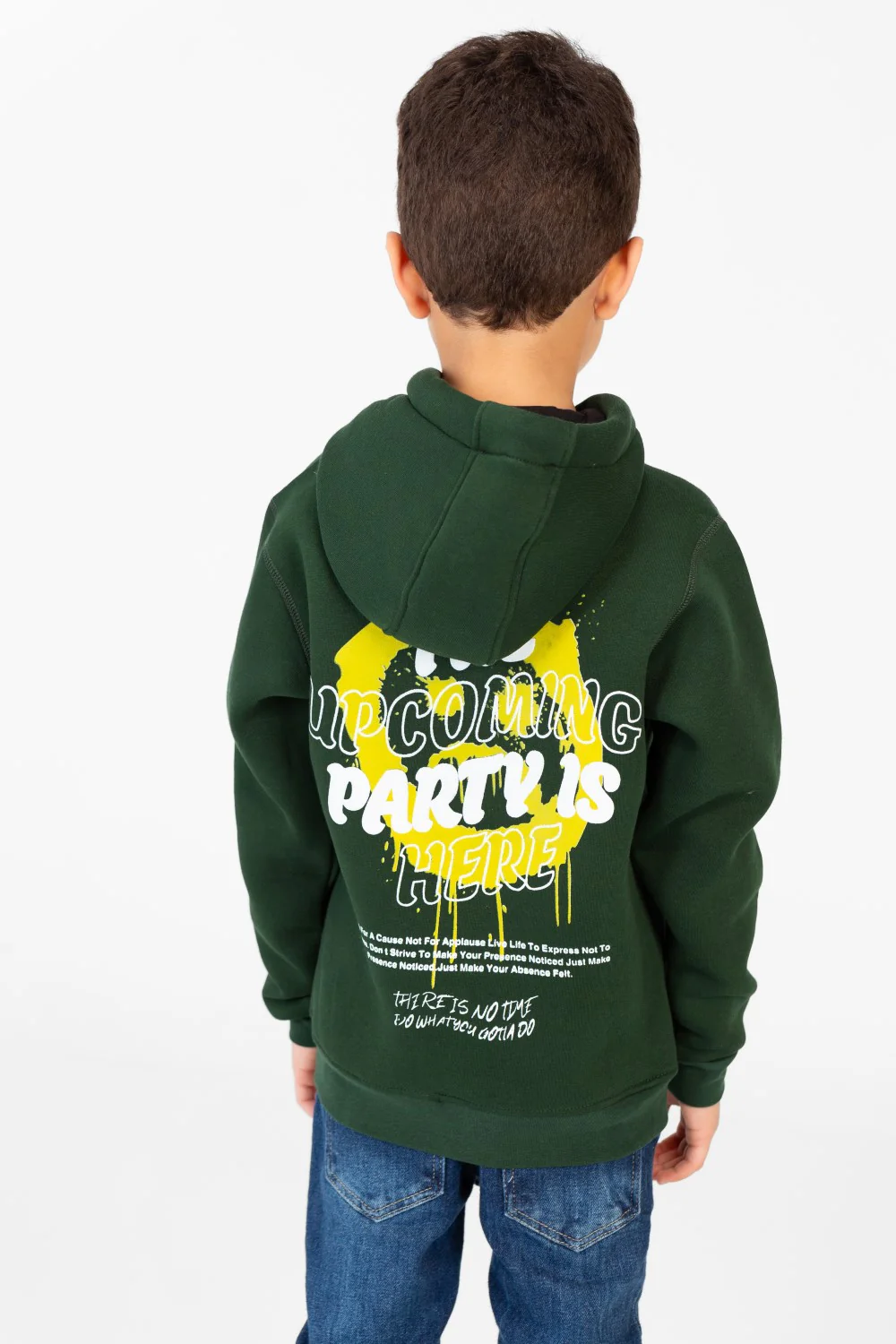 Boy's Sweatshirt With Kangaroo Pocket And Back Print - Image 10