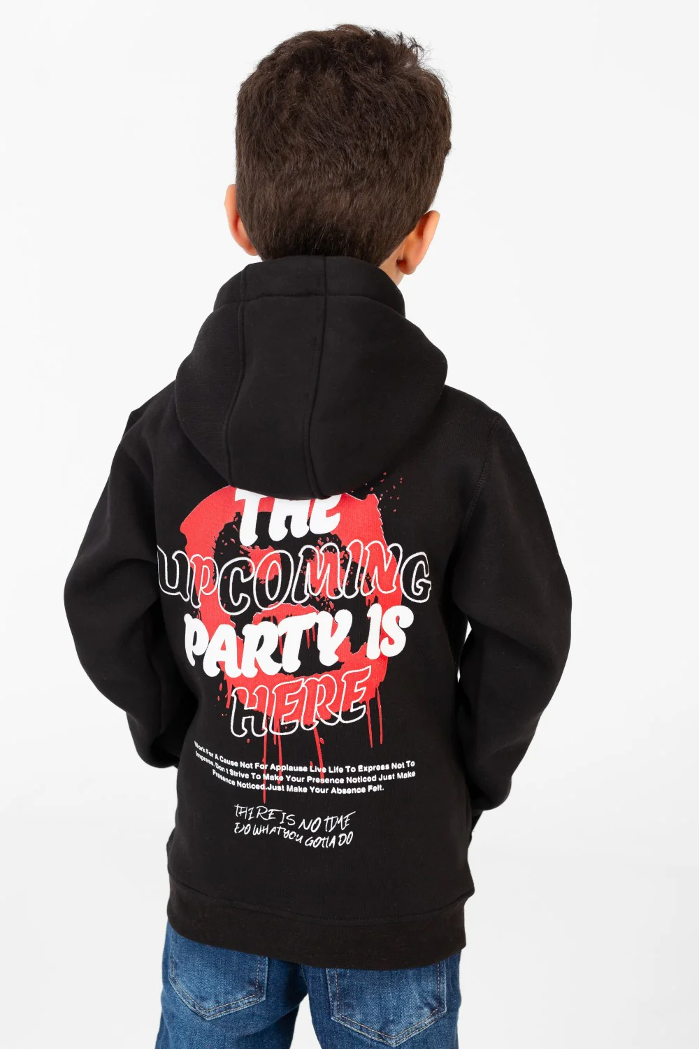 Boy's Sweatshirt With Kangaroo Pocket And Back Print - Image 2