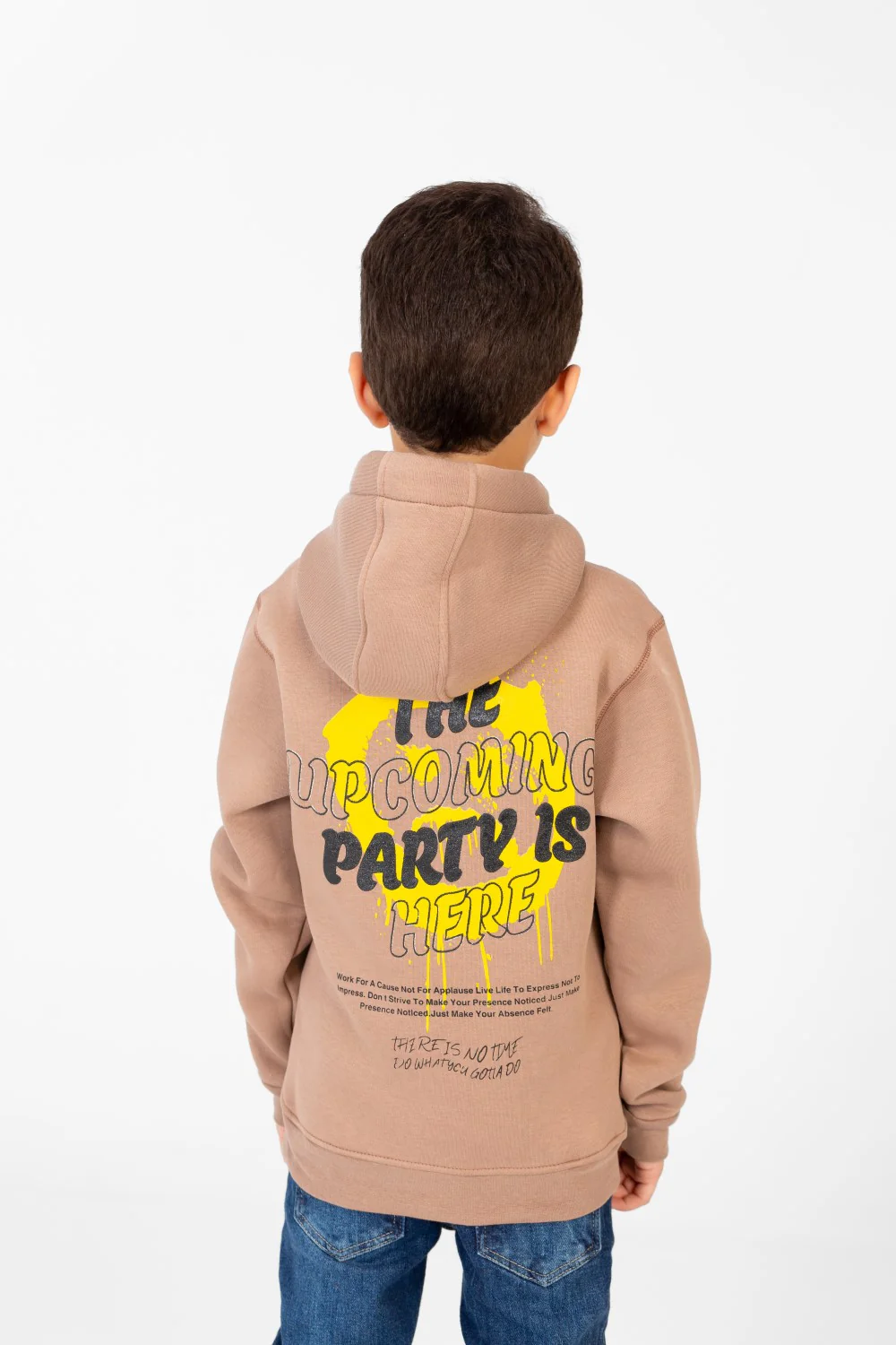 Boy's Sweatshirt With Kangaroo Pocket And Back Print - Image 6