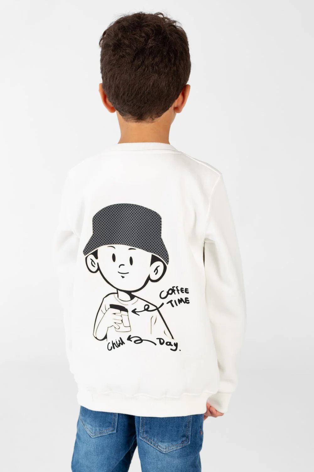Boy's Sweatshirt With Round Neck And Long Sleeves - Image 10