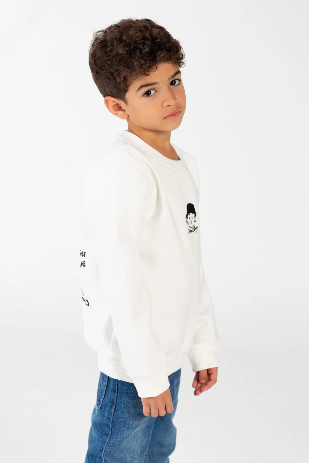Boy's Sweatshirt With Round Neck And Long Sleeves - Image 11