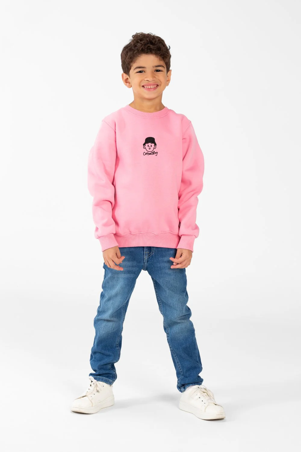 Boy's Sweatshirt With Round Neck And Long Sleeves - Image 4