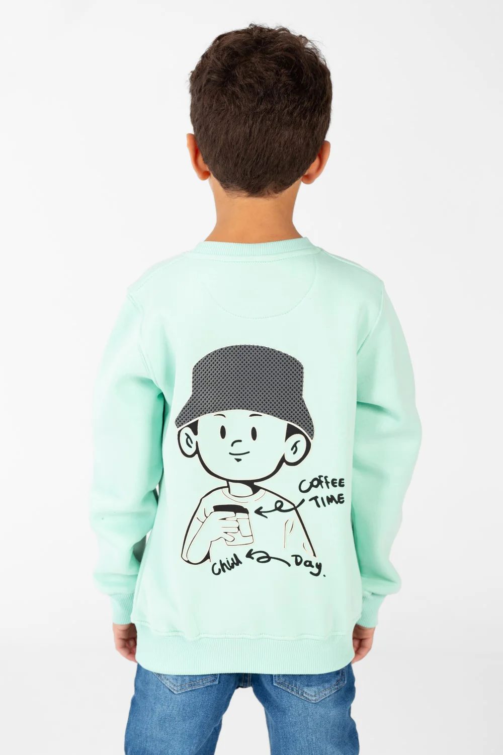 Boy's Sweatshirt With Round Neck And Long Sleeves - Image 6