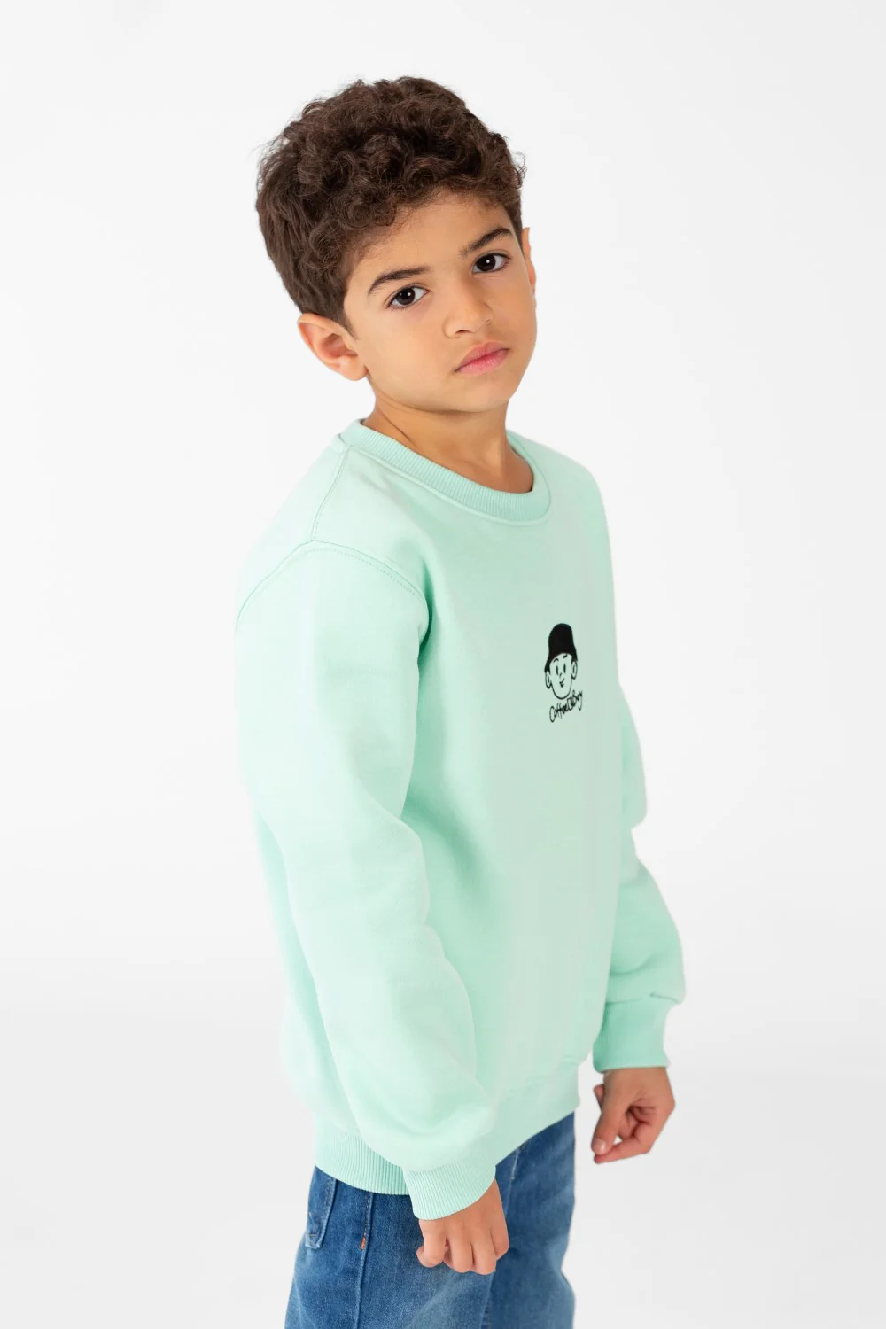 Boy's Sweatshirt With Round Neck And Long Sleeves - Image 7