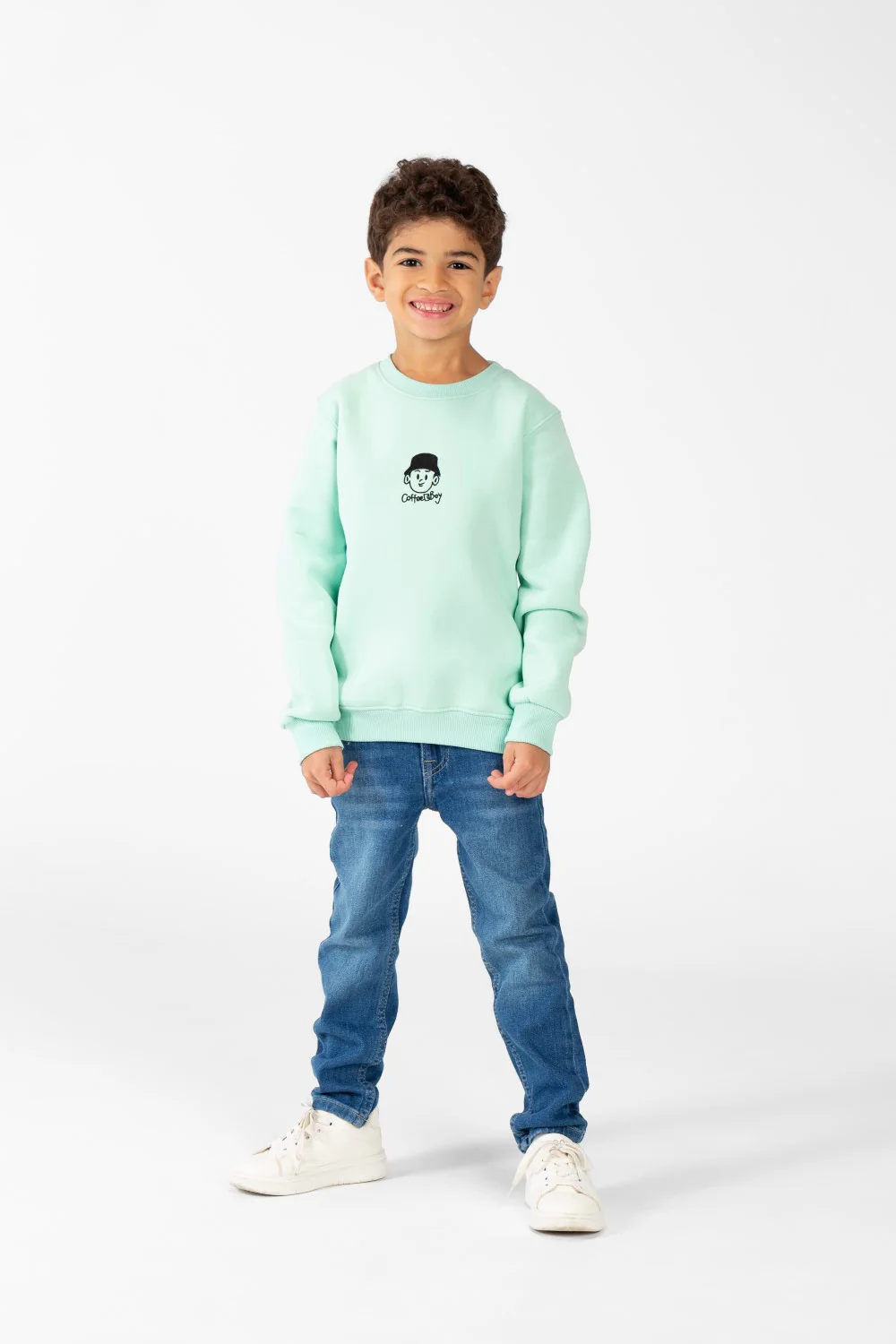 Boy's Sweatshirt With Round Neck And Long Sleeves - Image 8