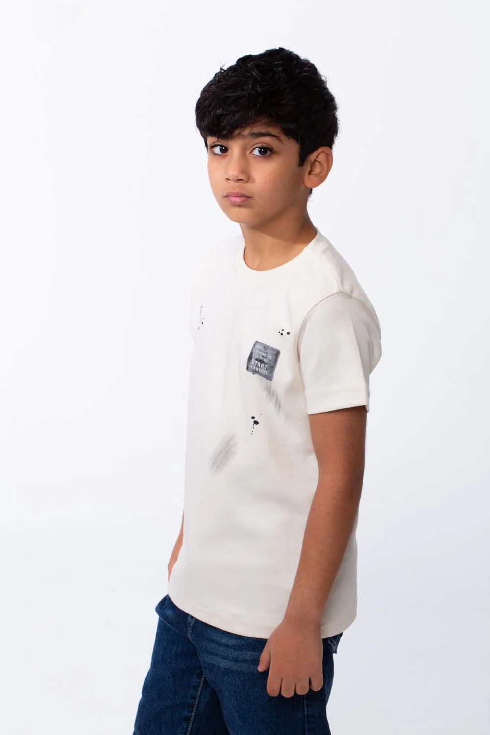 Boy's T-Shirt Ribbed Crew Neck Paint-Splatter Graphics Breathable Comfort Fabric Tomato Store - Image 4