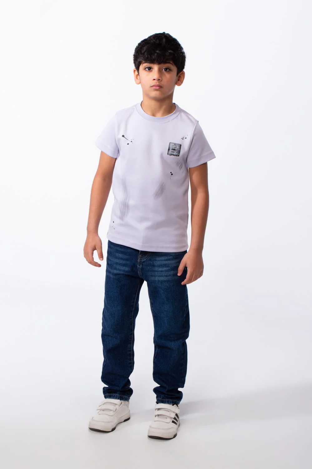 Boy's T-Shirt Ribbed Crew Neck Paint-Splatter Graphics Breathable Comfort Fabric Tomato Store - Image 7