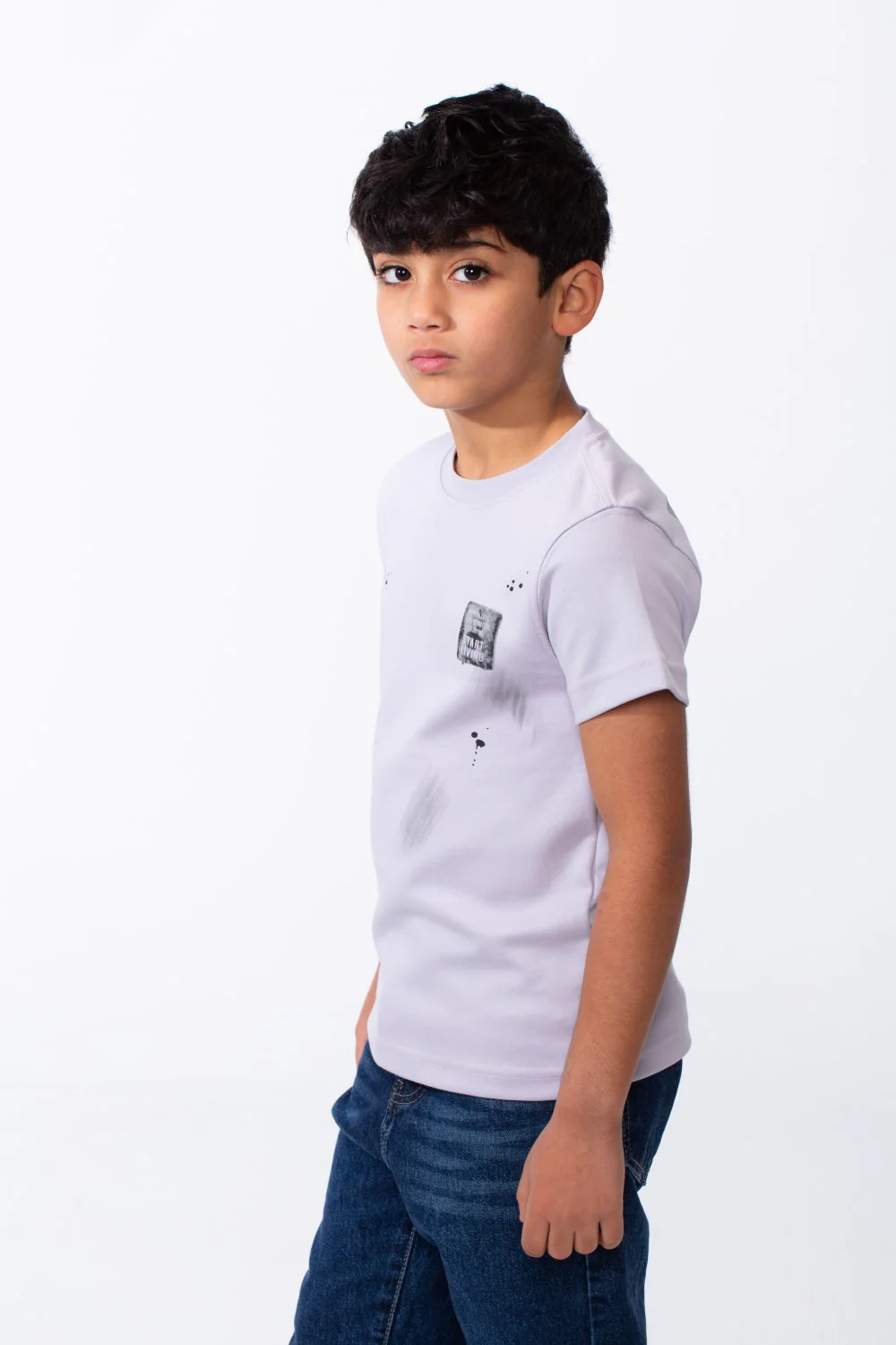Boy's T-Shirt Ribbed Crew Neck Paint-Splatter Graphics Breathable Comfort Fabric Tomato Store - Image 8