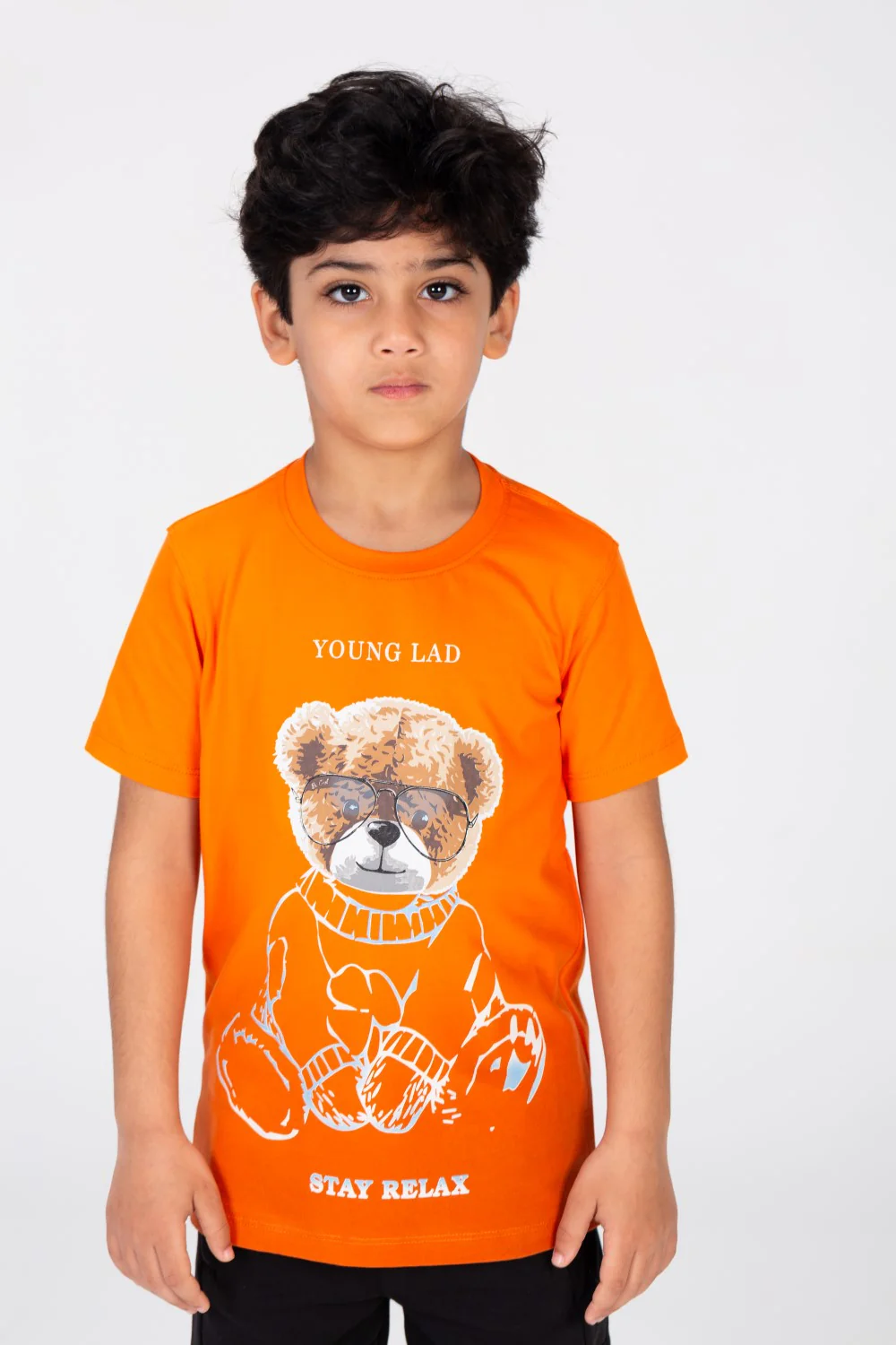 Boys T-shirt With A Bear Print On The Front Made Of Comfortable Cotton Material - Image 9