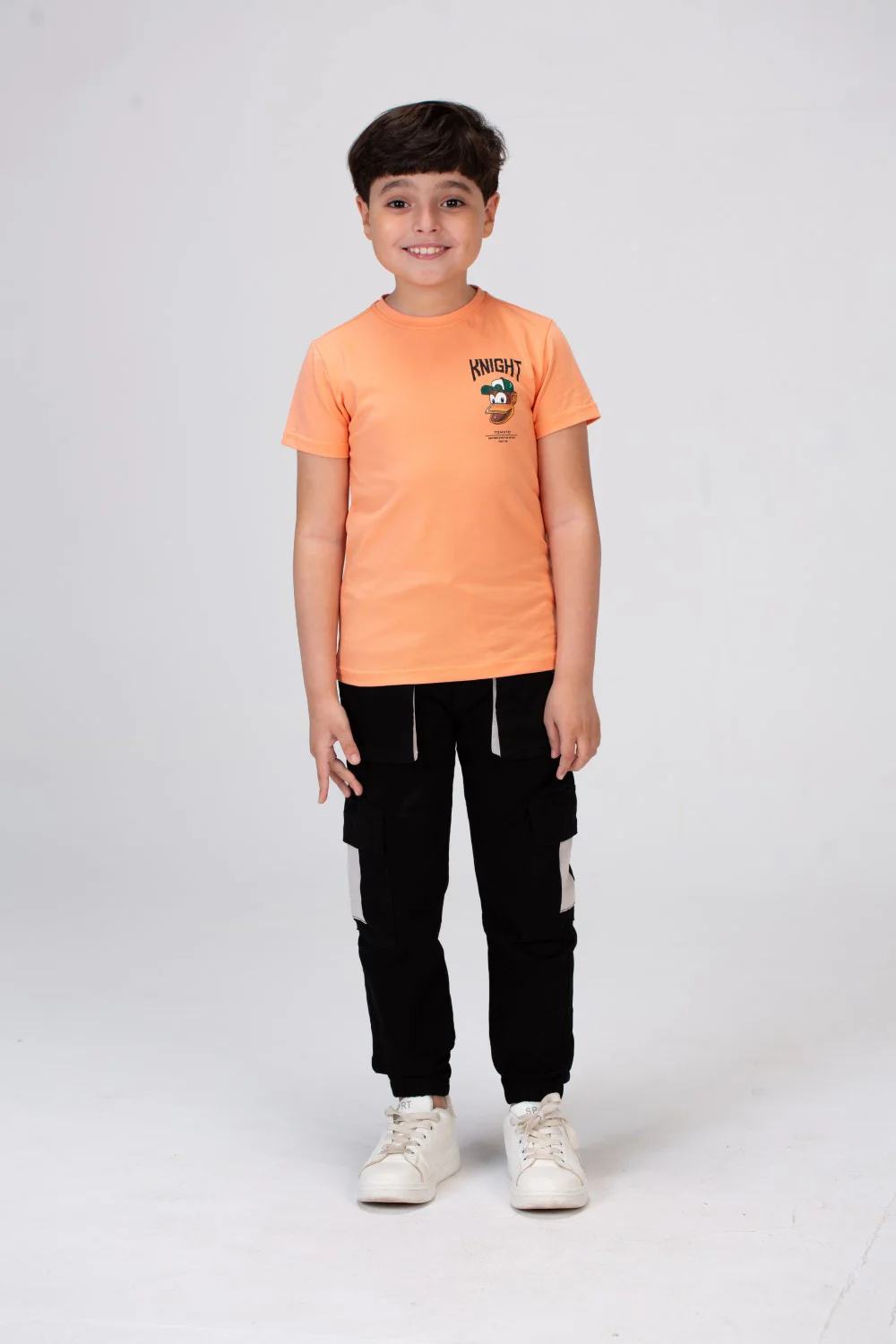 Boys T-shirt With A Round Neck And Tomato Pprint On The Front And Back - Image 4