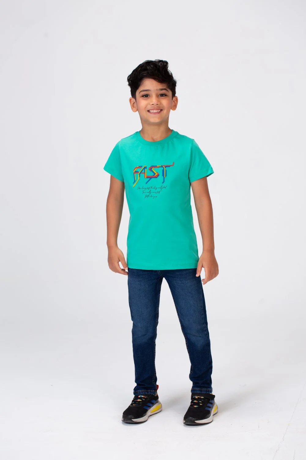 Boys T-shirt With Short Sleeves And A Fast Print On The Front And Back - Image 4