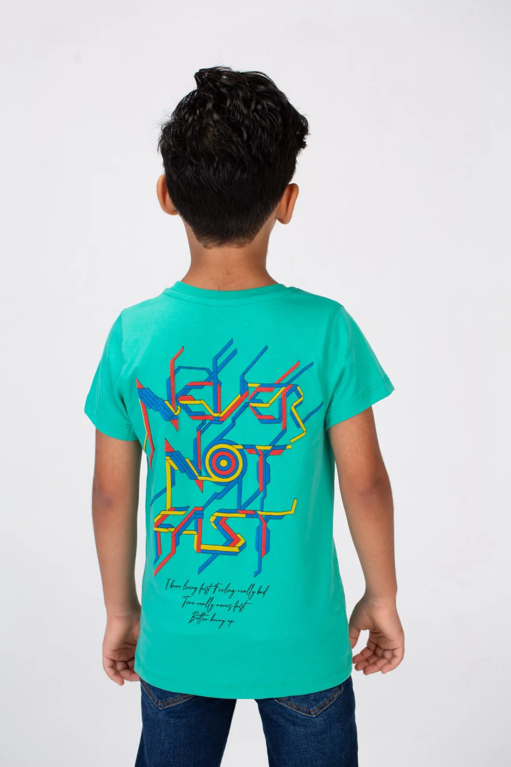 Boys T-shirt With Short Sleeves And A Fast Print On The Front And Back - Image 5