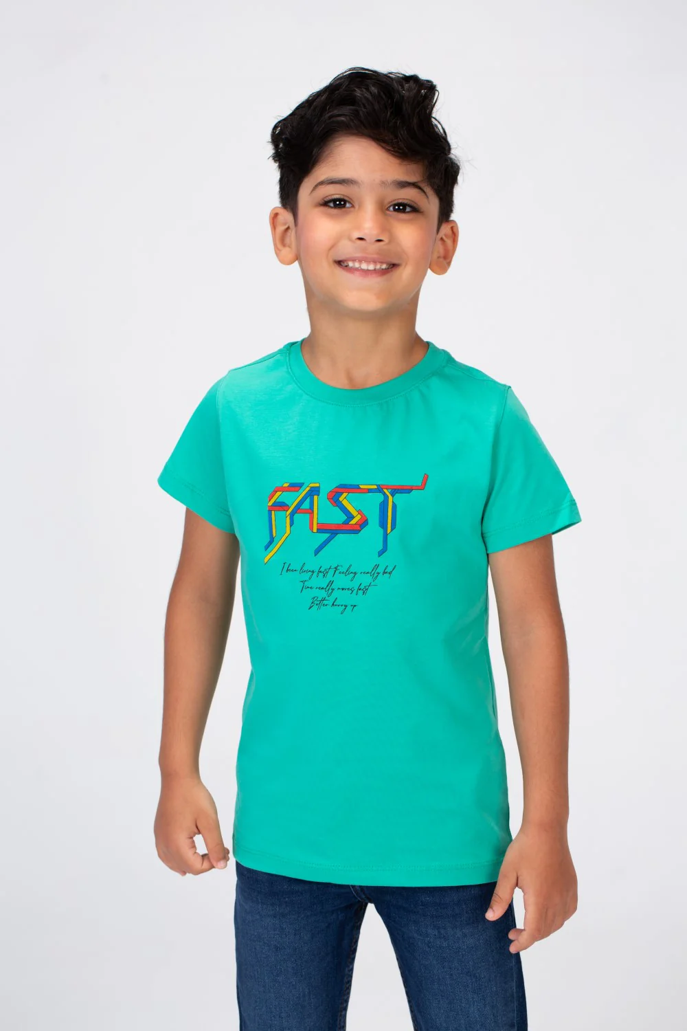 Boys T-shirt With Short Sleeves And A Fast Print On The Front And Back - Image 6