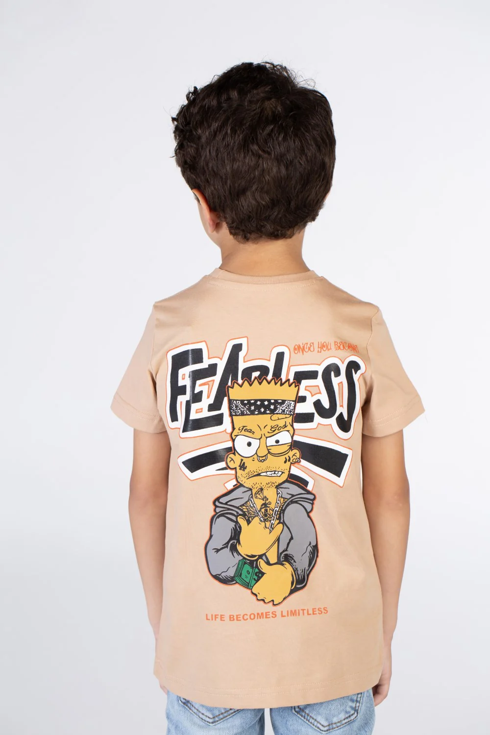 Boys T-shirt With Short Sleeves And A Print On The Front And Back - Image 2
