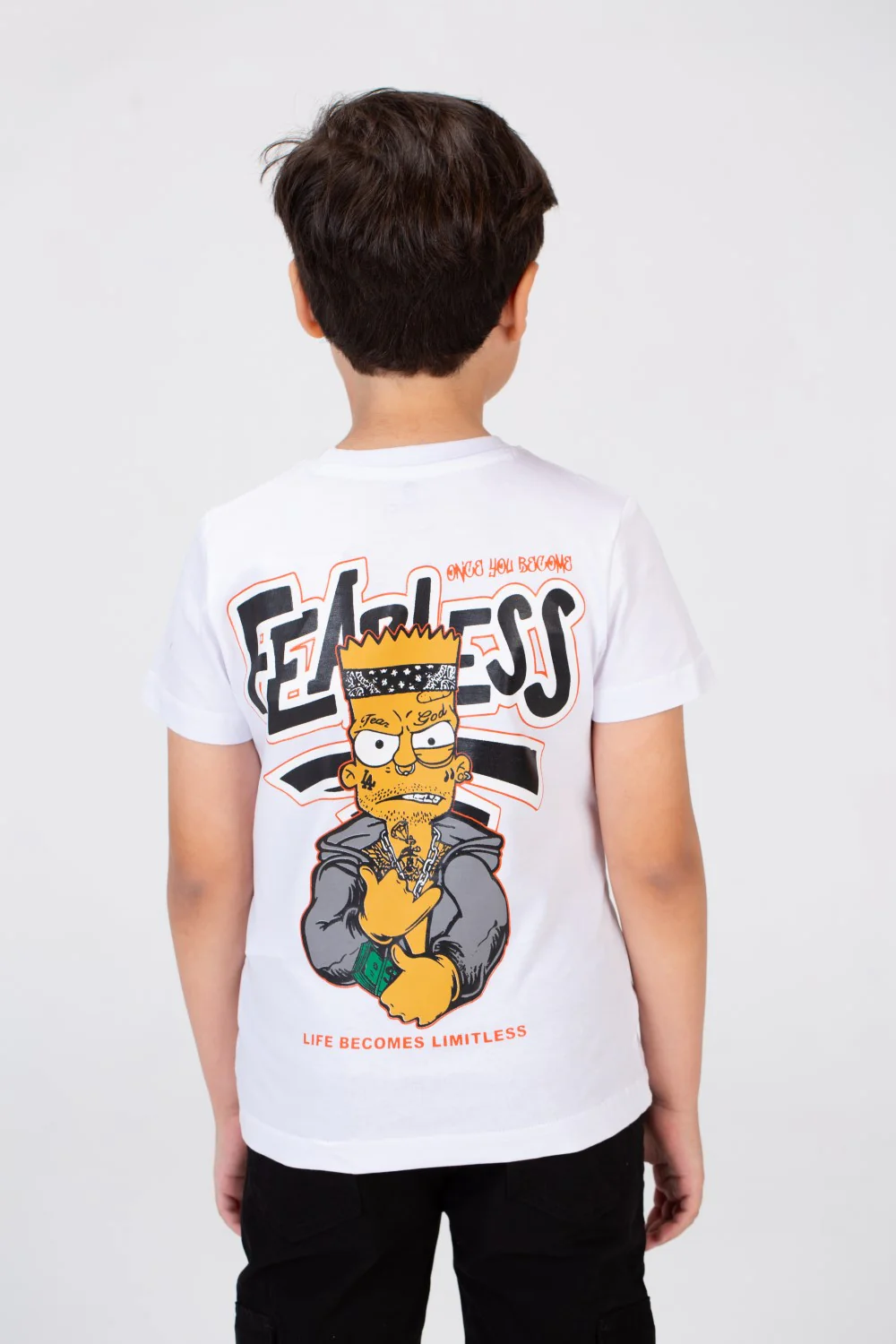 Boys T-shirt With Short Sleeves And A Print On The Front And Back - Image 8