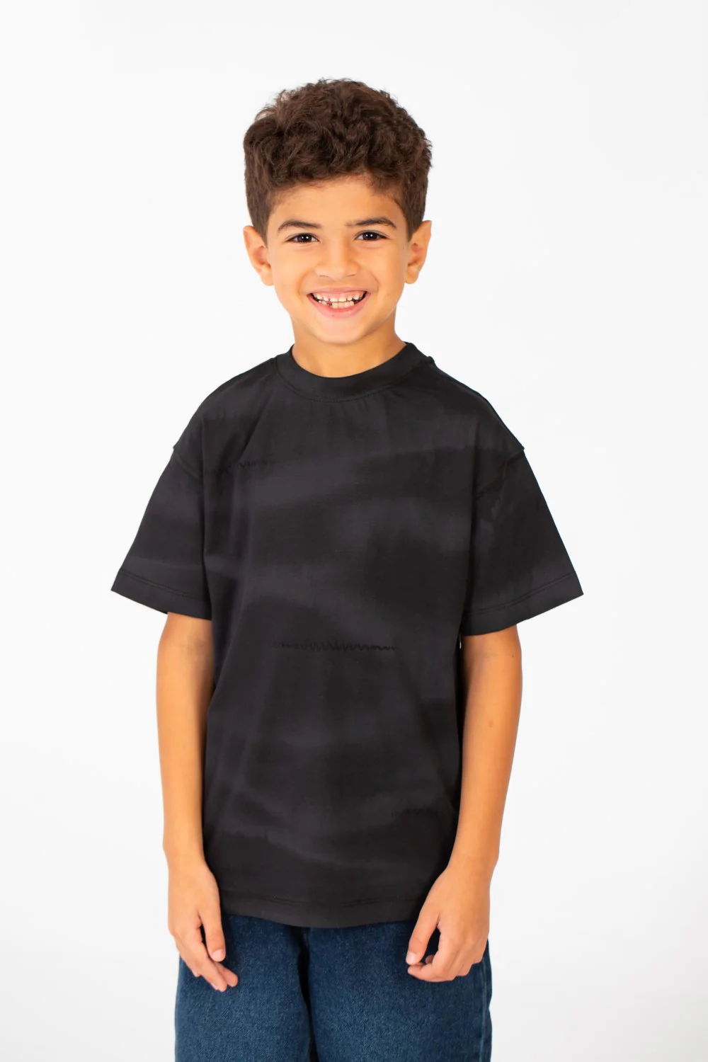 Boy's Tie Dye Half Sleeve Crew Neck Regular Fit T-Shirt