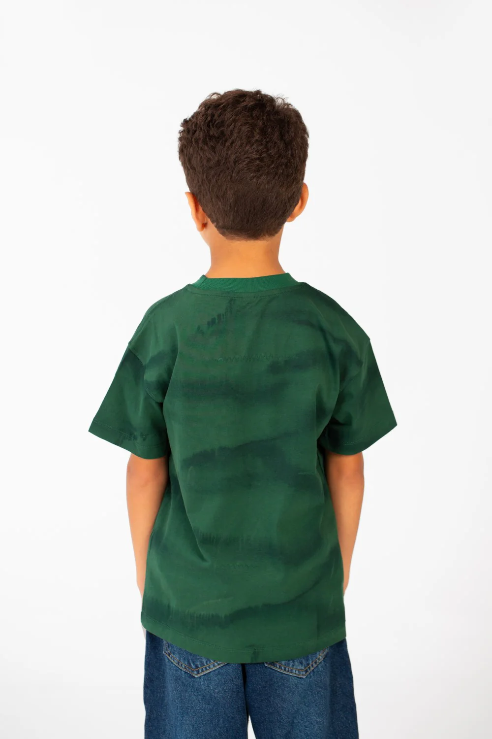 Boy's Tie Dye Half Sleeve Crew Neck Regular Fit T-Shirt - Image 6
