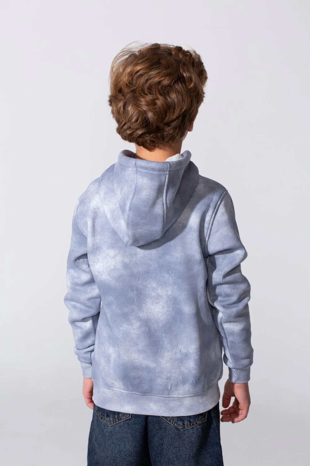 Boy's Tie Dye Slim Fit Hoodie Sweatshirt With A Modern Design And Long Sleeves - Image 10