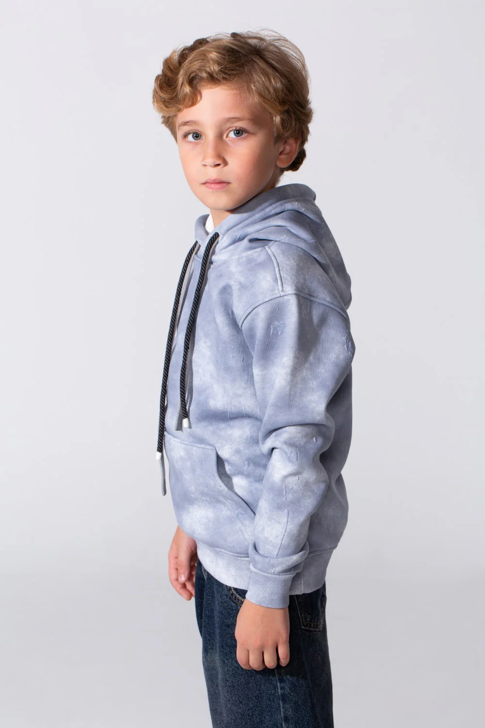 Boy's Tie Dye Slim Fit Hoodie Sweatshirt With A Modern Design And Long Sleeves - Image 11