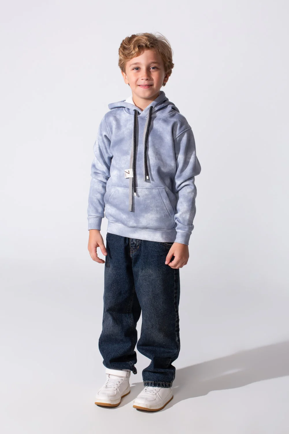 Boy's Tie Dye Slim Fit Hoodie Sweatshirt With A Modern Design And Long Sleeves - Image 12