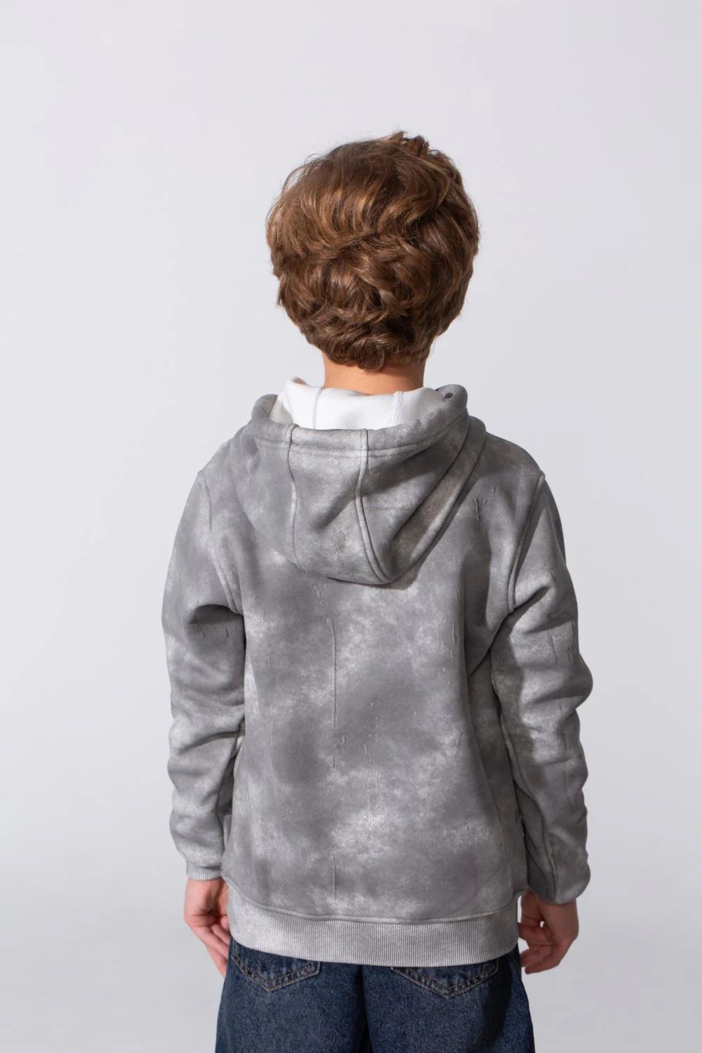 Boy's Tie Dye Slim Fit Hoodie Sweatshirt With A Modern Design And Long Sleeves - Image 6