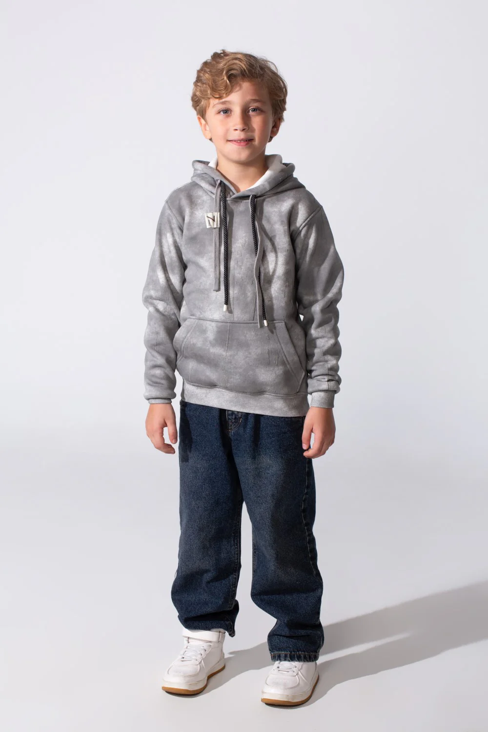 Boy's Tie Dye Slim Fit Hoodie Sweatshirt With A Modern Design And Long Sleeves - Image 8
