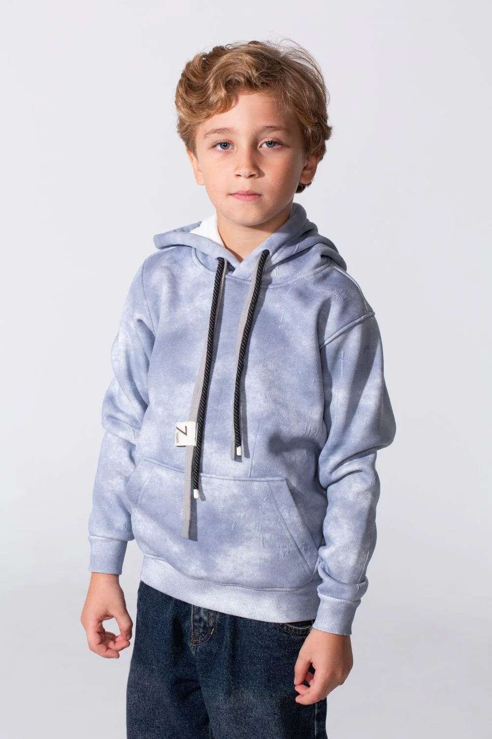 Boy's Tie Dye Slim Fit Hoodie Sweatshirt With A Modern Design And Long Sleeves - Image 9