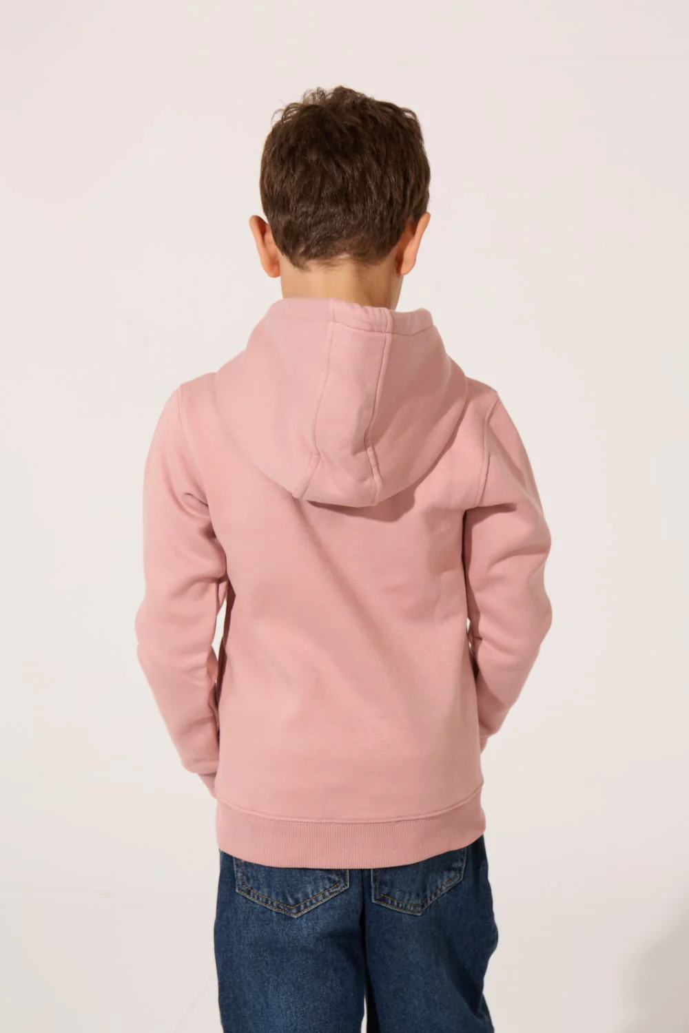 Boy's Tomato Basic Slim Fit Melton Sweatshirt With Front Pocket And Hood - Image 6