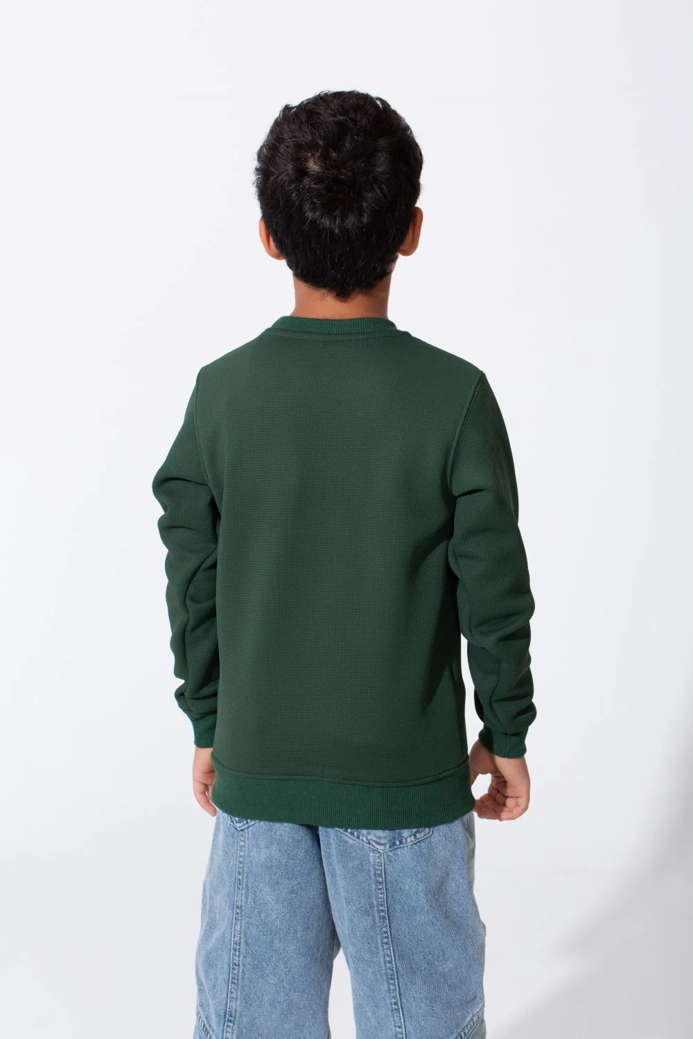 Boy's Tomato Basic Slim Fit Sweatshirt With Round Neck And Long Sleeves - Image 10