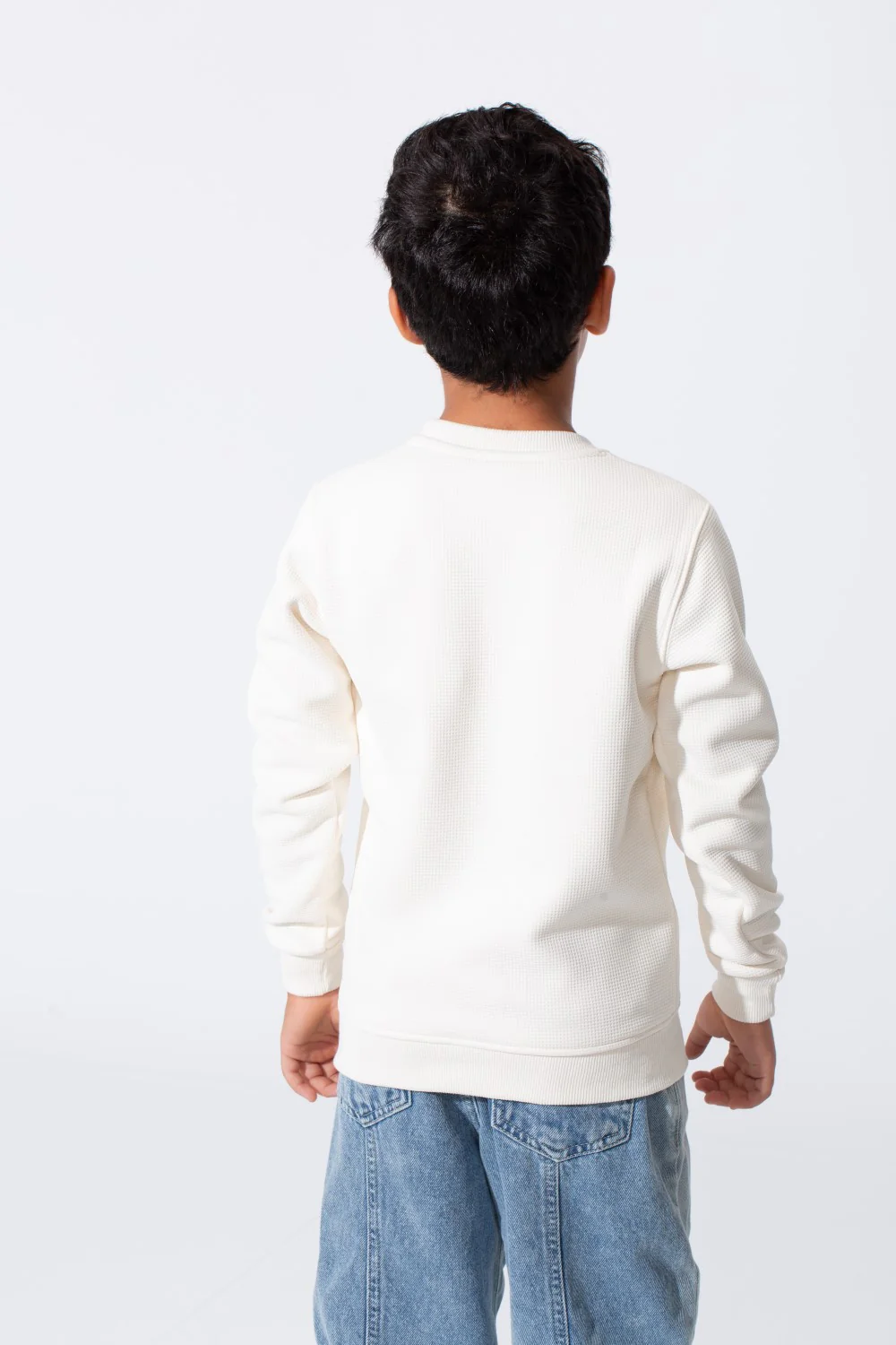 Boy's Tomato Basic Slim Fit Sweatshirt With Round Neck And Long Sleeves - Image 6
