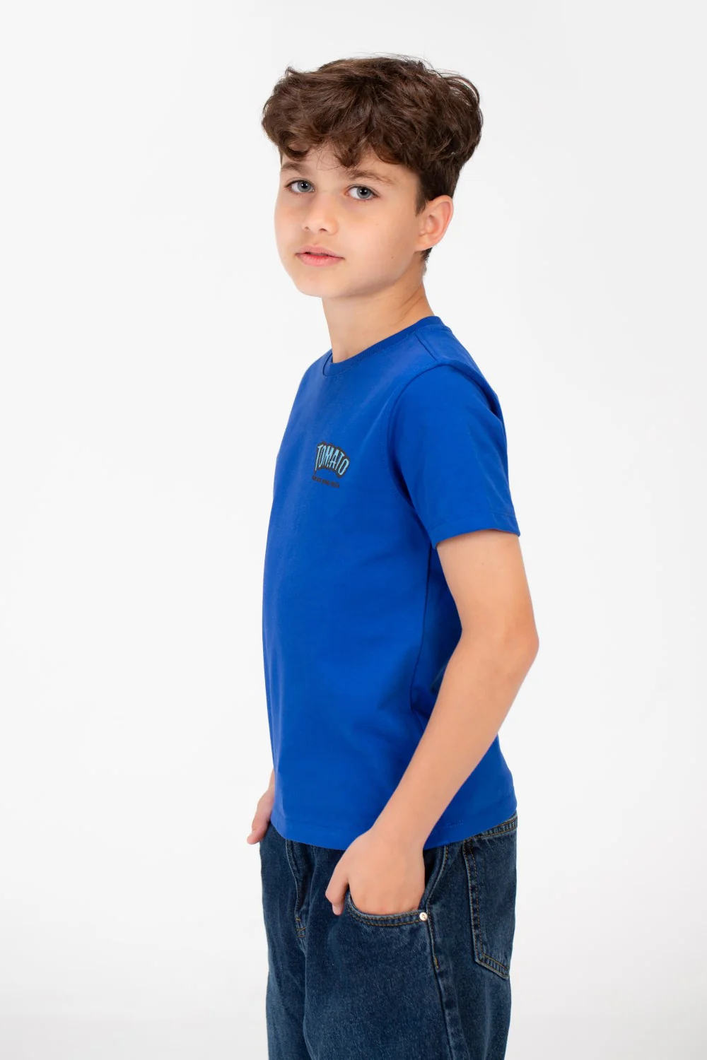 Boy's Tomato Crew Neck T-Shirt - Image 3