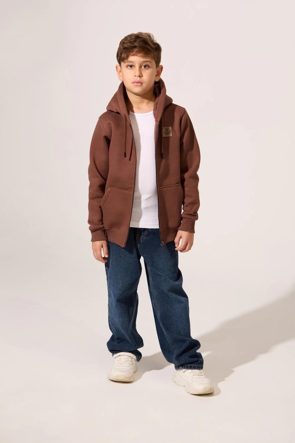 Boy's Tomato Full Zip Front Hooded Sweatshirt - Image 4