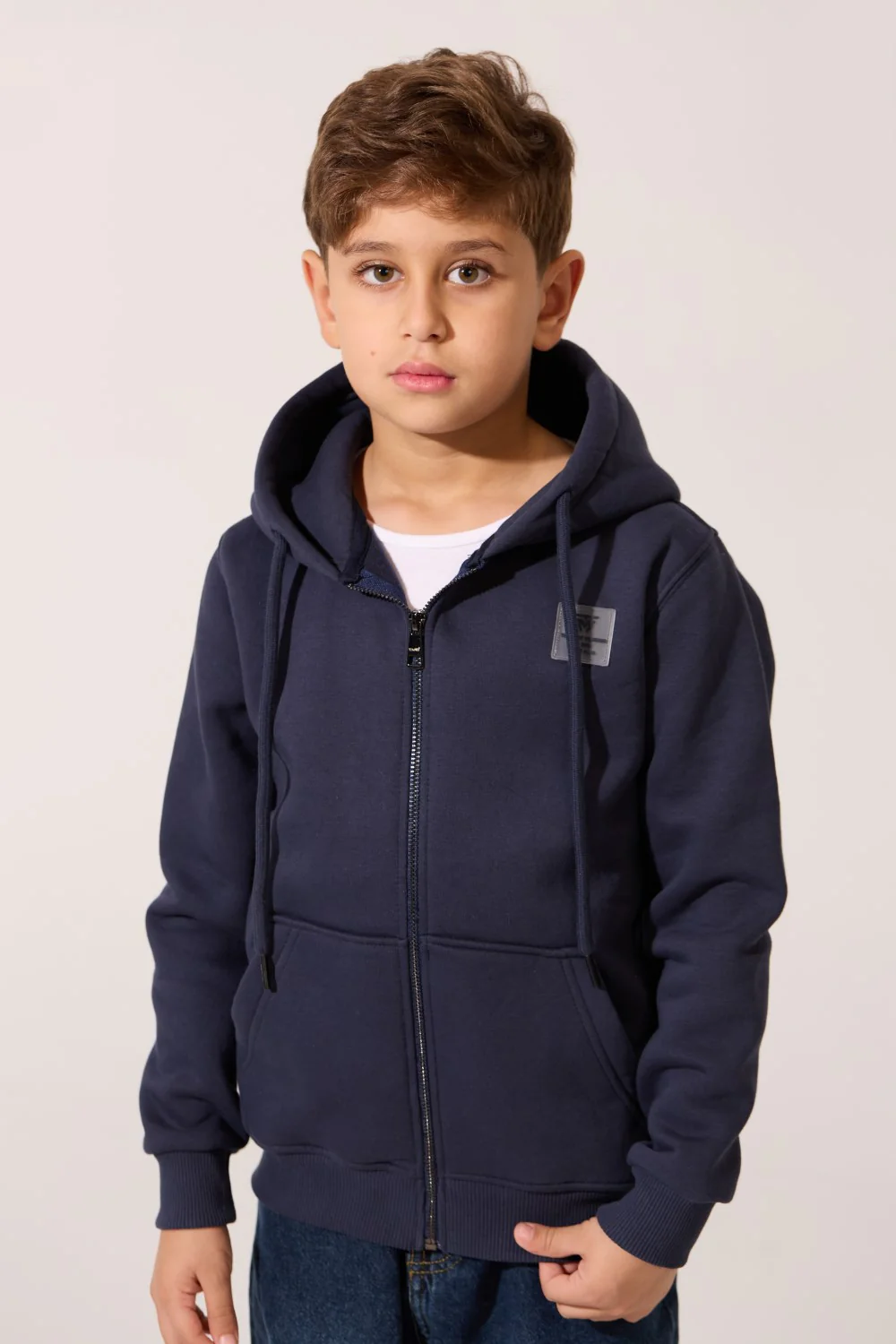 Boy's Tomato Full Zip Front Hooded Sweatshirt - Image 5