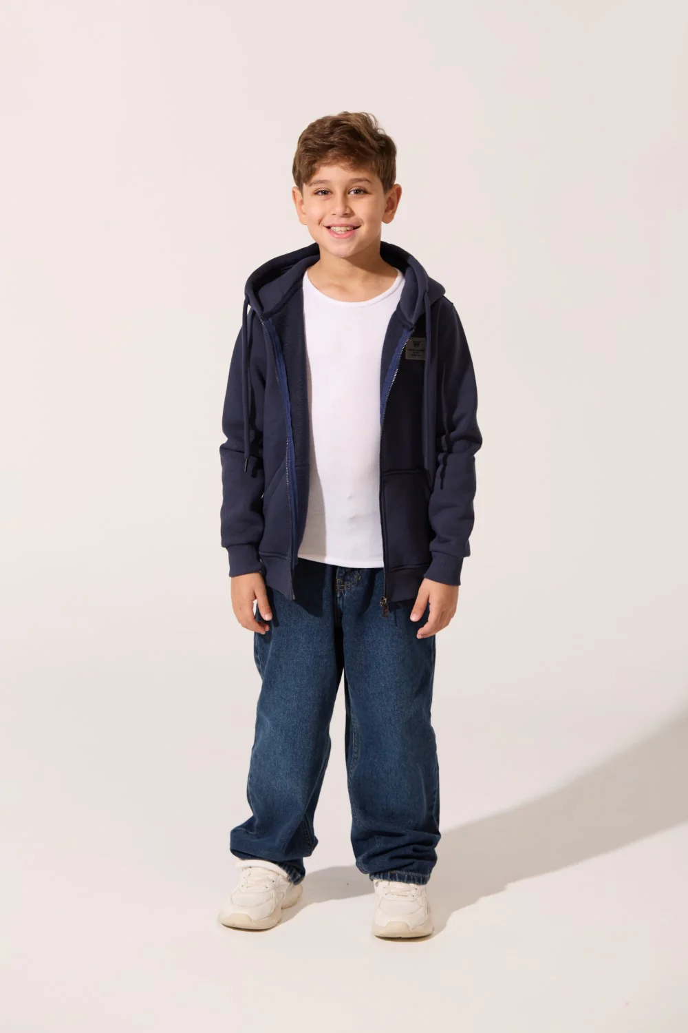 Boy's Tomato Full Zip Front Hooded Sweatshirt - Image 8