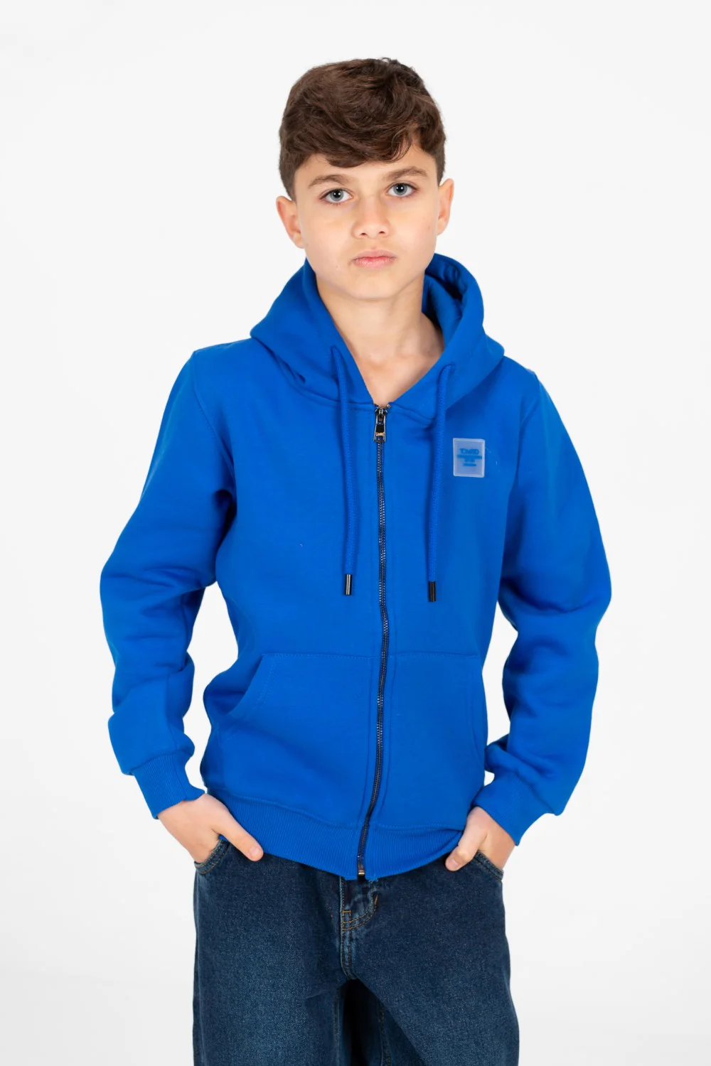 Boy's Tomato Full Zip Hood Sweatshirt